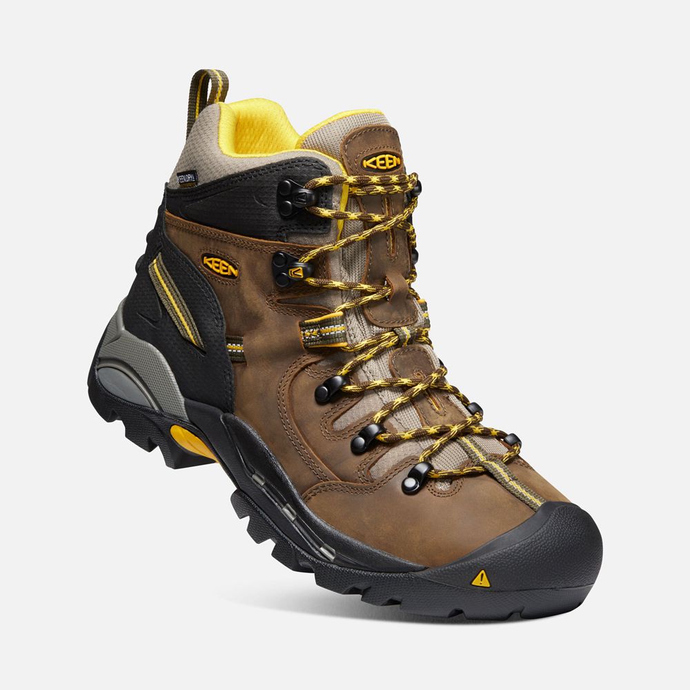 Keen Laarzen Heren Bruin/Zwart - Pittsburgh 6\" (Steel Toe) - 10876-DUAH